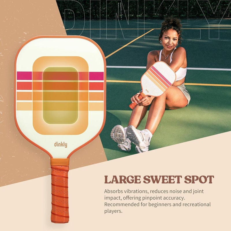 Dinkly Pickleball Paddles Set of 2/4- USAPA Approved Graphite/Fiberglass Pickleball Racket, 2 Pickleball Rackets, 4 Balls and 1 Portable Carry Bag, Aesthetic Pickle Ball Set for Men Women Beginners - Image 2
